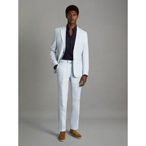 REISS KIN Slim Fit Linen Adjuster Trousers